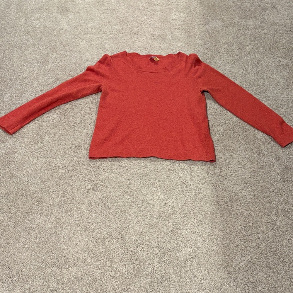 J. Crew Burnt Orange Crew Neck Sweater